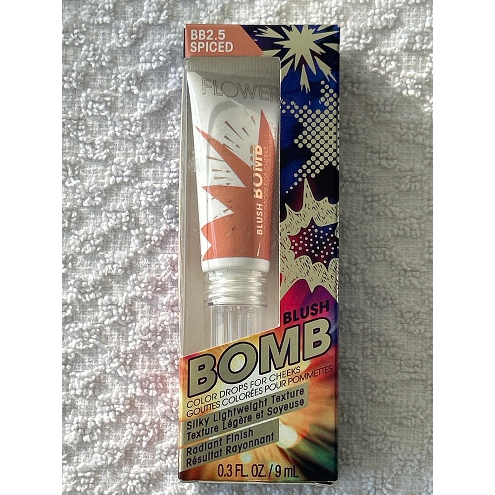 Flower Beauty Blush Bomb Color Drops for Cheeks BB2.5 Spiced NEW